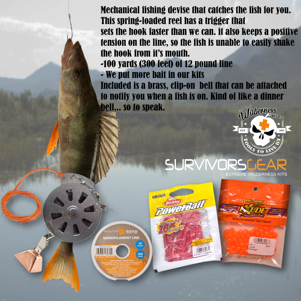 Survivors Gear Extreme Wilderness Kits Survival Fishing Kit