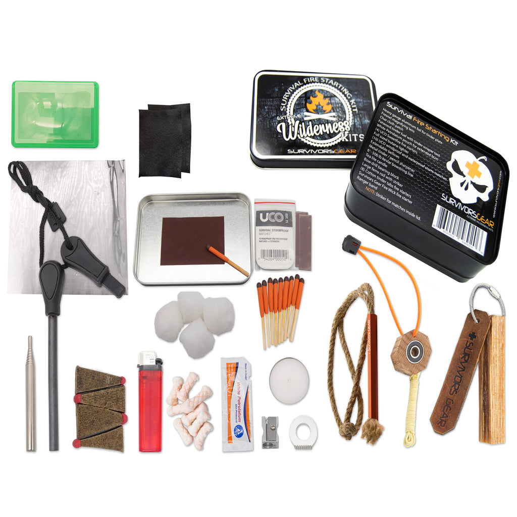 fire starting kit, survival fire starting kit, survival tins, best rated survival kits, best fire starting kits, survivors gear fire starting kit, preparedness gear, bug out bag, bug out, shtf, survival equipment,